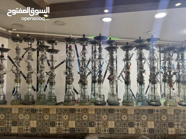 اراجيل مستعملة للبيع نظيفة وكراسي وطاولات خشب زان للبيع