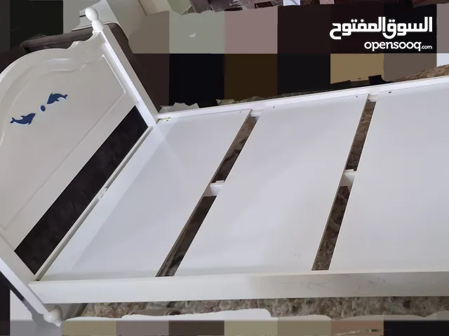 120 × 200 homecenter solid wood white bed with mattres