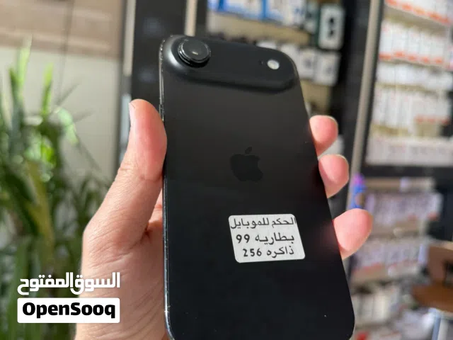 ايفون 17 اير بطاريه 99% نضافه 100% ذاكره 256 جهاز مستخدم قليل جداً لون اسود