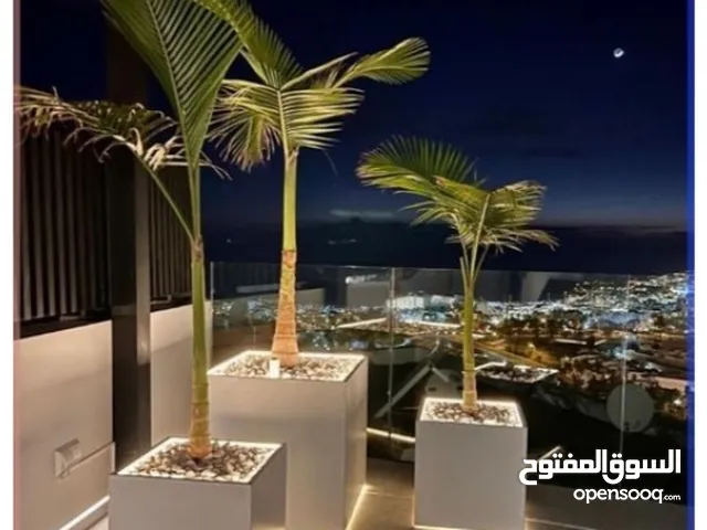 أحواض زراعة وشلالات