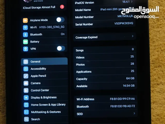 Ipad mini 6 (64gb) all new wifi
