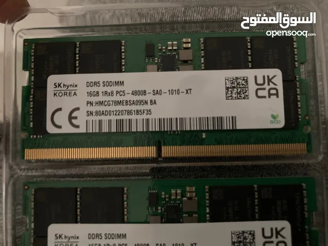 Ram 32GB DDR5 - 4800mhz for laptops ,alienware للبيع رامات 32 جي بي دي دي أر 5 سرعة 4800