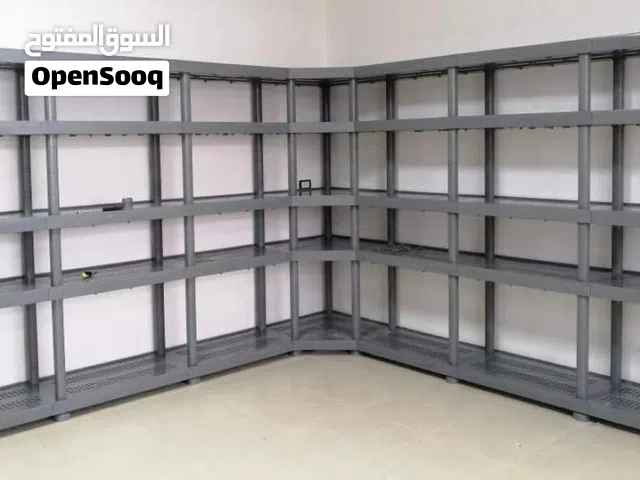 رفوف بلاستيك لتخزين البضائع وعرضها للمحلات التجارية والمخازن والمحلات الصغيرة