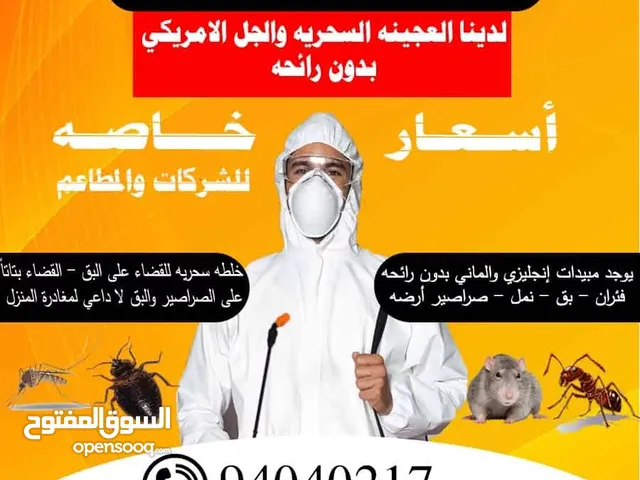 رش حشرات صراصير ونمل كفالة سنه جميع مناطق الكويت بدون رائحه