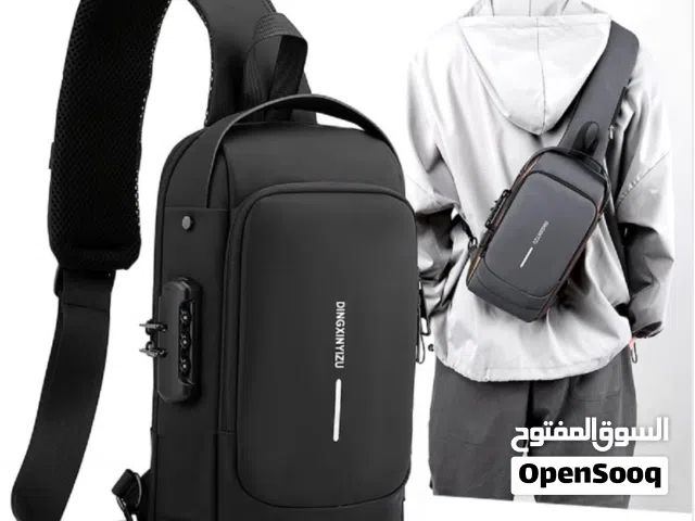 شنطة كتف رجالي ضد السرقة بكود أمان – خامة مقاومة للمياه – مناسبة للسفر والشغل