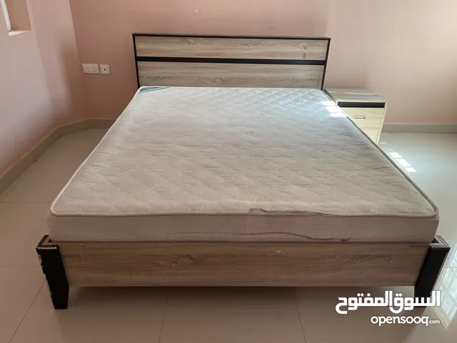 Bed, Mattress and Side Table