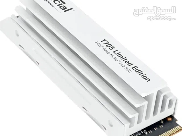 Crucial T705 2TB Gen5 NVMe M.2 SSD with White Heatsink - Up to 14,500 MB/s - Limited Edition