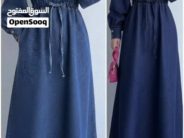 فستان جينز تركي وزن 50 لل 90  متوفر خدمه توصيل معاينه