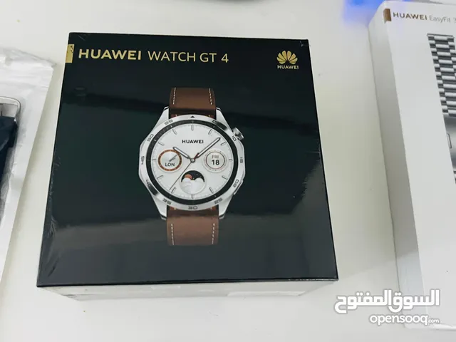 Huawei Watch GT 4 with two fabric and iron straps - ساعة هواوي جي تي 4 بحزامین قماش مع حدید