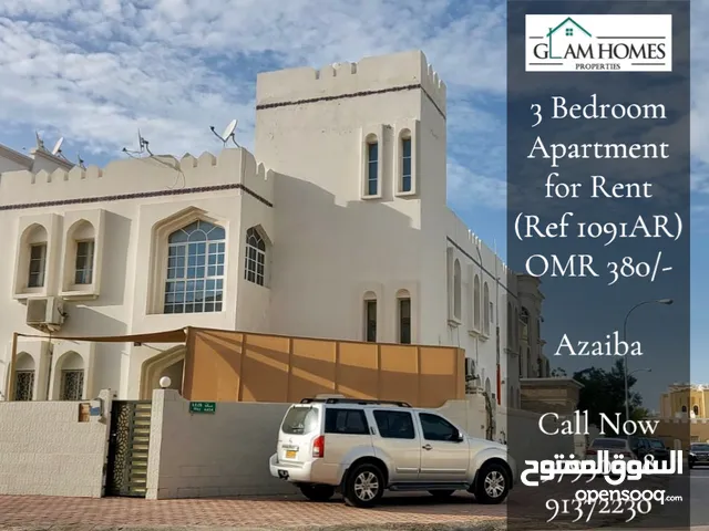3 Bedrooms Apartment for Rent in Azaiba REF:1091AR