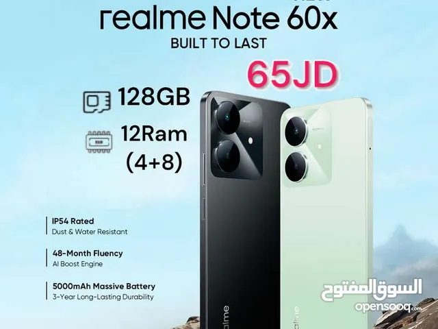 Realme Note 60x 128GB 12Ram الاصدار الاحدث جديد كفالة الوكيل ريلمي اكس 6  x realme 6 0 note 60