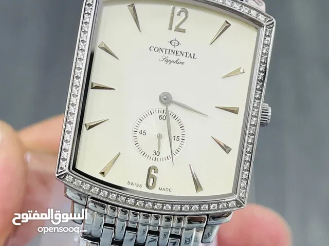 Continintal swiss made الساعة بحالة الوكالة بدون علبة وكفالة ولا خدش