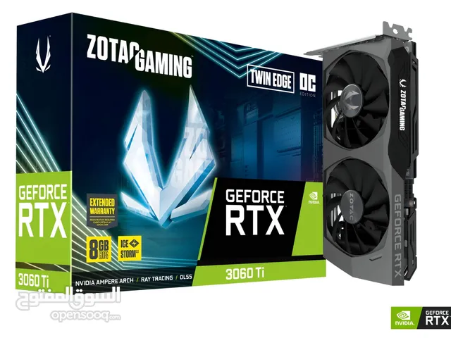 ZOTAC GeForce RTX 3060 Ti OC  كرت احترافي للألعاب والمونتاج .