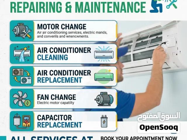 Air conditioner repair maintenance cleaning gas filling leakage fixing insolation filter cleaning