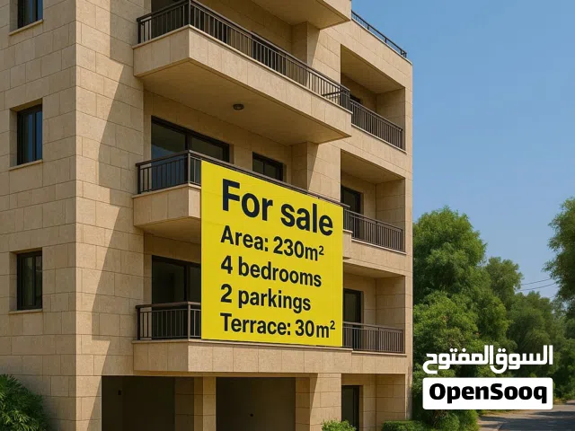 شقة مميزة وفخمة 200م في البستان الكبير مع تراس 30م مطل للبيع