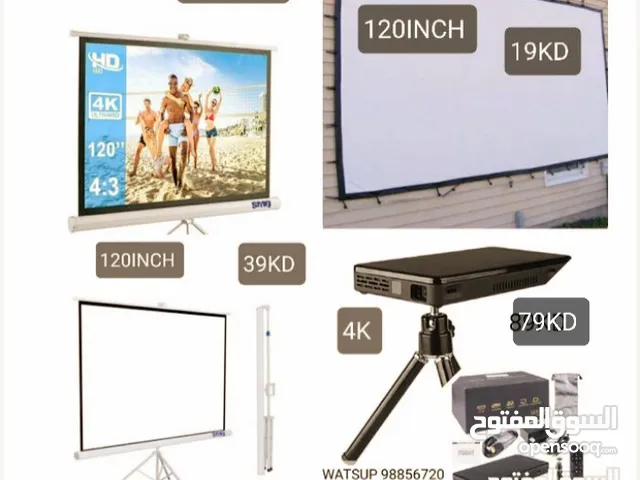 شاشه عرض بروجكتر حجم 100 او 120 انش //بروجكتر سمارت شحن 4K بحجم الموبايل مع الاكسسوارات