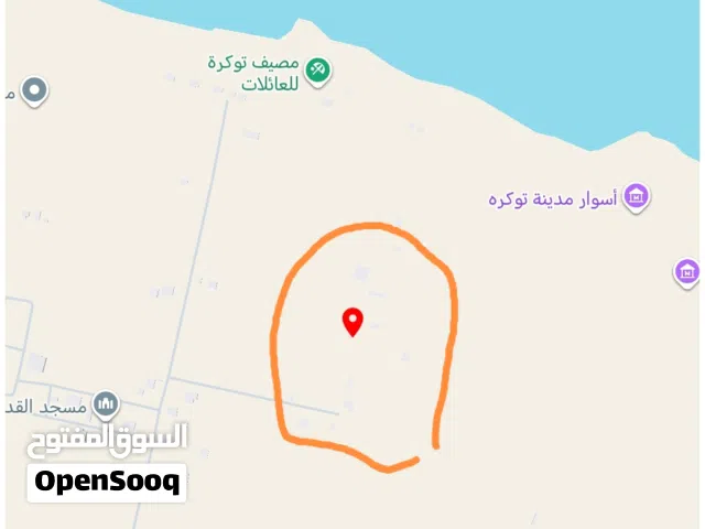 ارض للبيع توكره