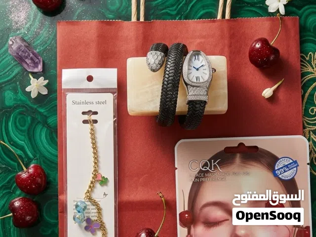 ساعات بلقري النسائية المميزة مع اكسسوار وماسك هدية