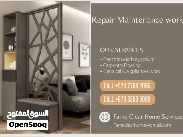 Repair Maintenance And Cleaning Work(Appliances  Plumbing, Carpentry,Paint Tiles )