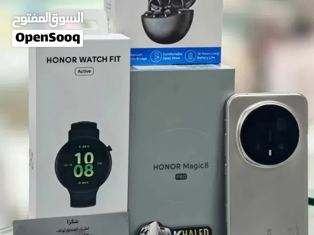 هاتف Honor magic 8 pro بحالة الوكالة الجهاز نضيف م فيه ولا نقرة مع الكرتونة تاريخ شراء الهاتف 19/2