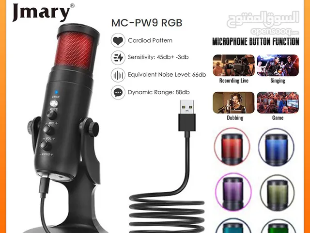 Jmary Gaming USB Microphone RGB MPCPW9 (Brand New)