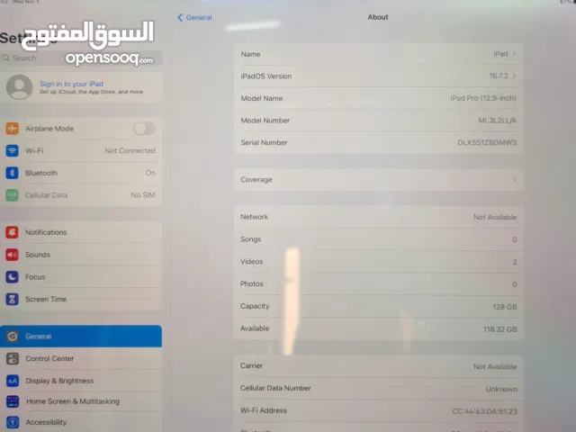 apple.ipad for sell ipaf pro 12.9 1ist gent