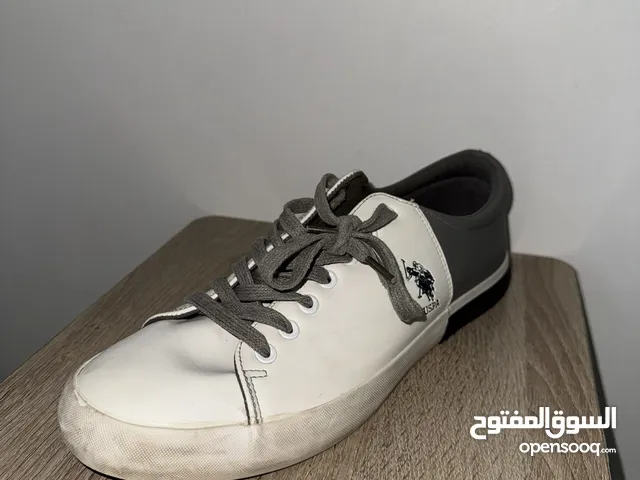 Us polo shoes white and grey