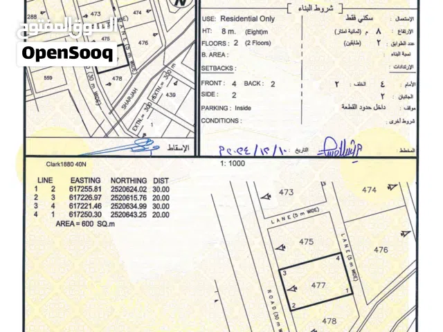 للبيع أرض سكنية مميزة في سمد الجديدة - ولاية المضيبي