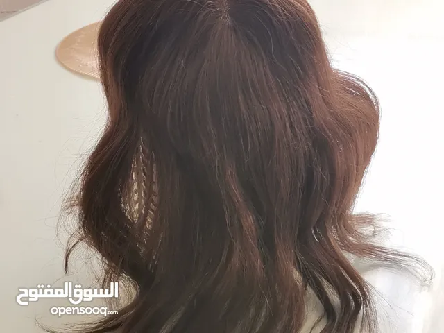 بروكة شعر طبيعي بني كستنائي