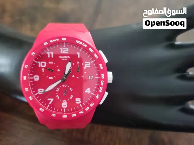 ساعه سواتش ستاتي لون احمر وكاله