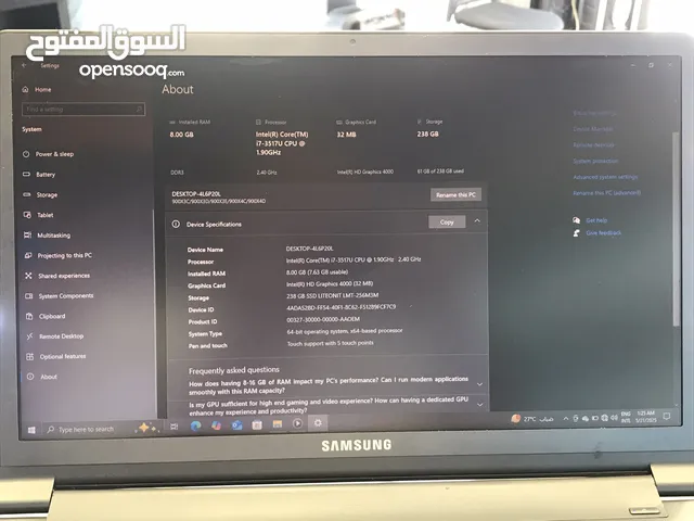 Laptop Samsung core i7