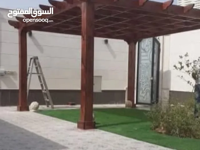 تفصيل مظلات خشبيه واسوار للحدا ئق والمنازل
