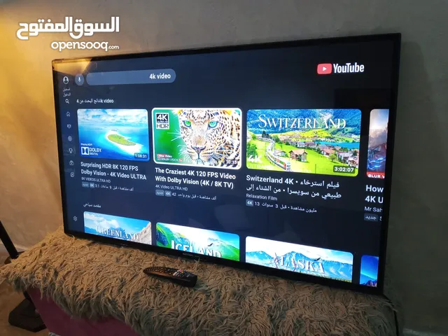 شاشة ناشونال سونيك حجم 50 انش فل سمارت 4k (( ضد الكسرررر )) اندرويد اخر اصدار 14 وريموت أوامر صوتية