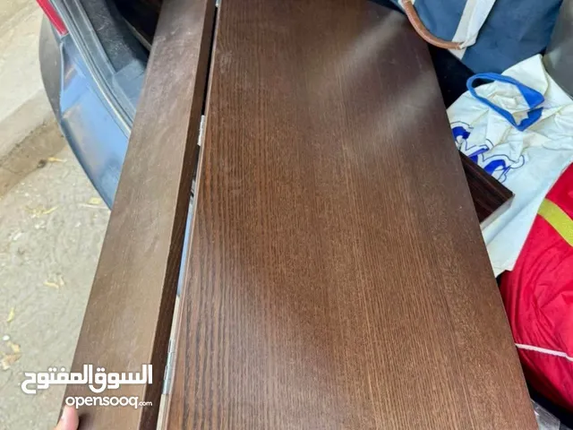 طاولة تطوى مركبة على الحائط, بني-أسود, 90x50 سم لون بني بتجريعة الخشب