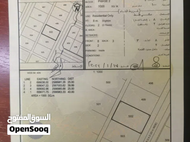 ارض في قريات دغمر الخط الثاني قريب البحر مساحة الف متر