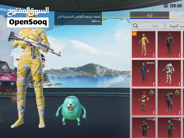 حساب بوبجي للبيع