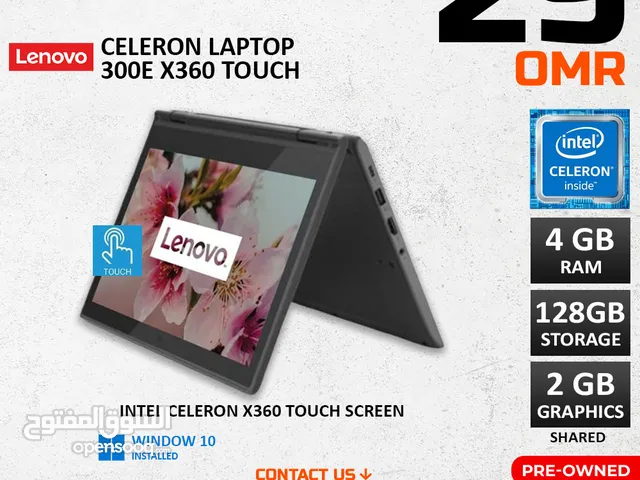 LENOVO 300E INTEL CELERON X360 TOUCH SCREEN