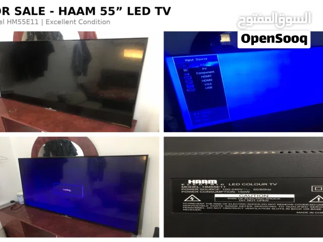 Haam 55 Inch LED TV - Working Perfectly With Remote and Tv Stands