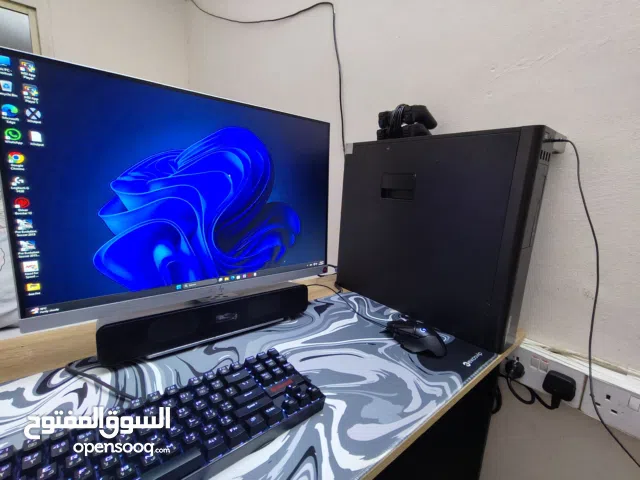 كمبيوتر كامل سريع + شاشة 24 بوصة مناسب شغل وجيمينج خفيف