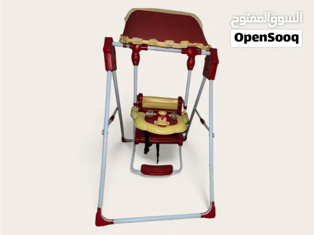 مرجوحة أطفال موسيقية معدنية – أحمر