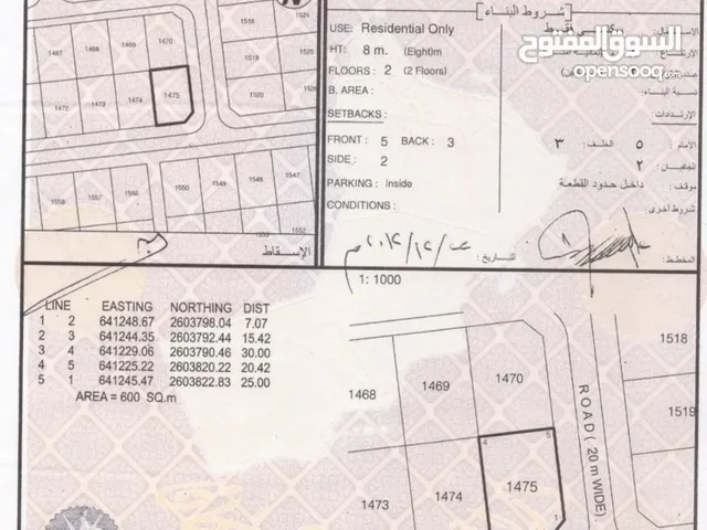 سكنيه بوشر السادسه قريب المدرسه كورنر على شارعين موقع ممتاز ب125الف للشاري الجاد فقط