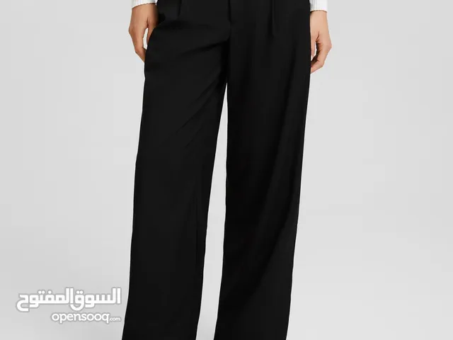 Tailored trousers with contrast denim waist
