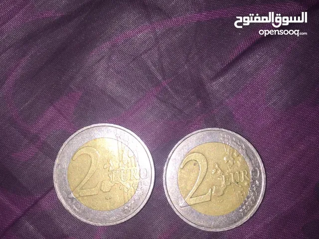 قطعتين نقديتين من فئة اثنان اورو