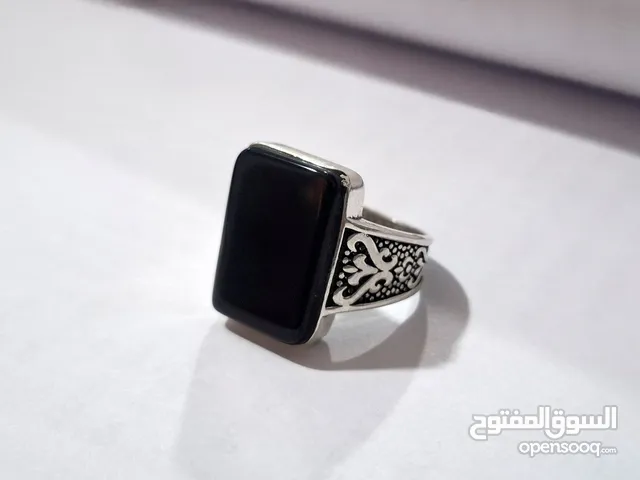 Silver ring with stone