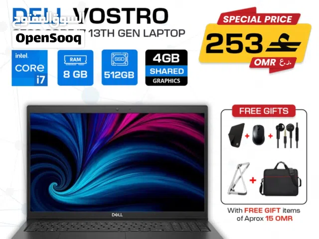 Brand New Dell Vostro 3530 Laptop in Oman  8GB Ram  1 Year Warranty