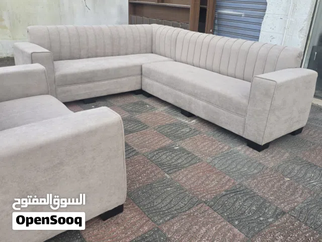 كورنر حرف L مع كنبة مزدوجة 9 مقاعد