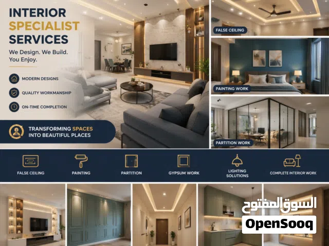 Interior Work Specialist  Painting, False Ceiling & Maintenance