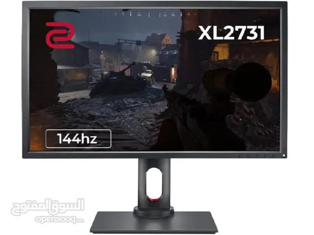 متوفر الشاشه الالعاب من شركة BENQ مستعمله نضيفه 27 انش BENQ E-SPORTS XL2731 144Hz 27inch FULL H