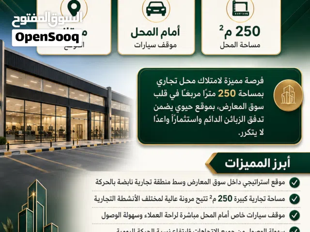 فرصة استثمارية لا تُفوَّت — محل للبيع في سوق المعاريض