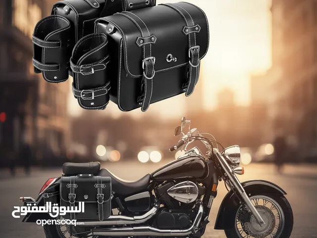 حقائب زوج عدد 2 الجلدية الفاخرة للدراجات النارية القياسات في الصور واقرا الوصف بالكامل جديدات كاملة